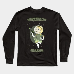 Old Cartoon Style pin up - Space warrior Long Sleeve T-Shirt